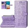 thumbnail image 1 of Wallet Phone Case for Samsung Galaxy A53 5G,Cute Cartoon Cat Dog Pattern PU Leather Case with Magnetic Clasp and Cash Card Slots Holder Cover for Samsung Galaxy A53 5G CD Purple, 1 of 9