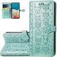 thumbnail image 1 of Wallet Phone Case for Samsung Galaxy A53 5G,Cute Cartoon Cat Dog Pattern PU Leather Case with Magnetic Clasp and Cash Card Slots Holder Cover for Samsung Galaxy A53 5G CD Green, 1 of 18