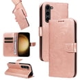 thumbnail image 1 of Wallet Phone Case for Samsung Galaxy S21 with Credit Card Slot, PU Leather Flip Case with Lanyard for Women Girls Military Grade Drop Protection for Samsung Galaxy S21, Rosegold, 1 of 7