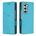 thumbnail image 1 of Wallet Phone Case for Samsung Galaxy Z Fold 4 with Credit Card Slot, PU Leather Flip Case with Lanyard Kickstand for Women Girls Shockproof Back Cover for Samsung Galaxy Z Fold 4, Blue, 1 of 5