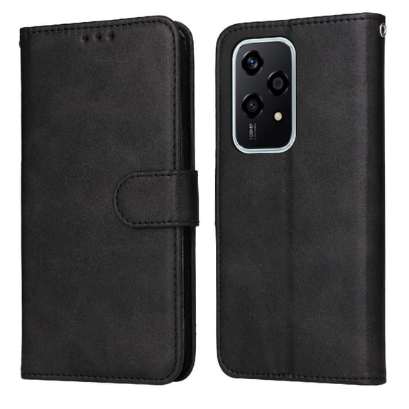 Wallet Phone Case for Honor 200 Lite 5G with Card Holder and Stand Function Black