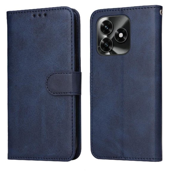 Wallet Phone Case for Honor X5C Plus with Card Holder and Stand Function Blue