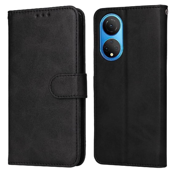 Wallet Phone Case for Honor X7 with Card Holder and Stand Function Black