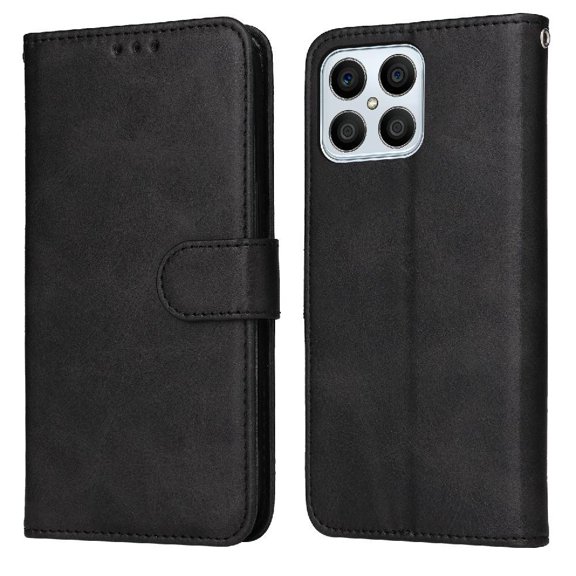 Wallet Phone Case for Honor X8B 5G with Card Holder and Stand Function Black