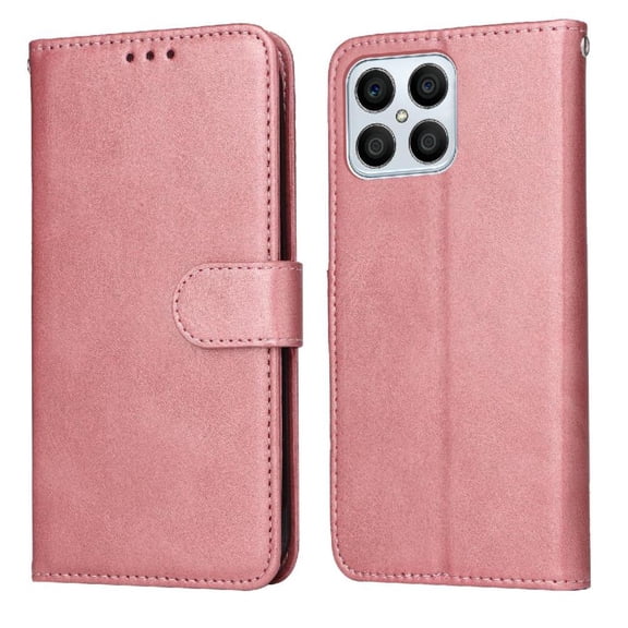 Wallet Phone Case for Honor X8B 5G with Card Holder and Stand Function Pink