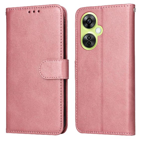 Wallet Phone Case for OnePlus Nord CE 3 Lite with Card Holder and Stand Function Pink