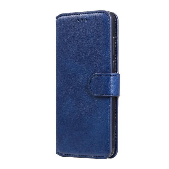 Wallet Phone Case for Realme C21 with Card Holder and Stand Function Blue