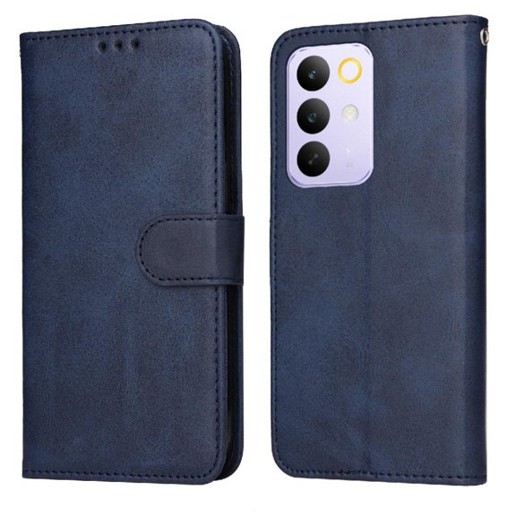 Wallet Phone Case for Realme C85 Pro with Card Holder and Stand Function Blue