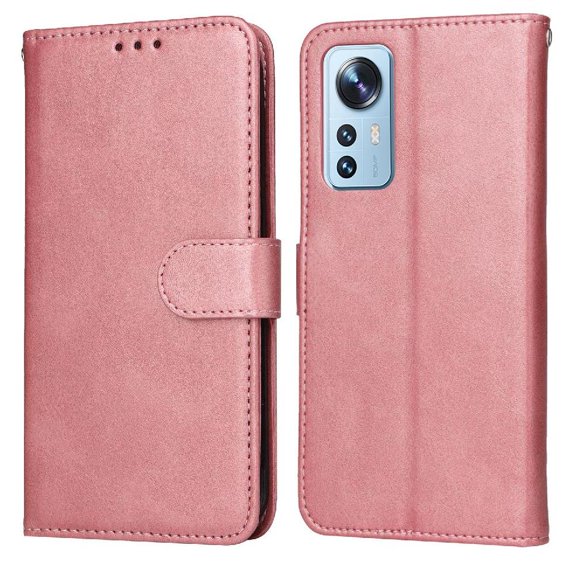 Wallet Phone Case for Xiaomi 12 Lite with Card Holder and Stand Function Pink