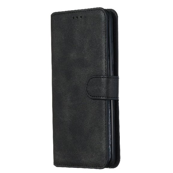 Wallet Phone Case for Xiaomi Note 10 with Card Holder and Stand Function Black