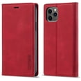 thumbnail image 1 of Wallet Phone Case for iPhone 13 6.1 inch, Vintage Classic Matte Leather Wallet Case Flip Notebook Style Cover with Magnetic Closure Kickstand Card Slots - Red, 1 of 14