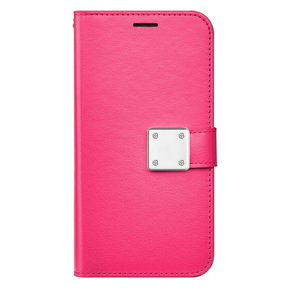 Wallet Phone Case for iPhone 15 Pro, Shockproof Kickstand Flip Case for Apple iPhone 15 Pro (2023 Release) with Credit Card Holder for Men/Girls Women,Pink