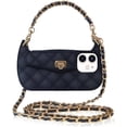thumbnail image 1 of Wallet Phone Cases for iPhone 14, Cute Moon Bag Design, Purse Flip Card Pouch Cover Soft Silicone Case with Wrist Strap & Long Lanyard (Black, iPhone 14), 1 of 14