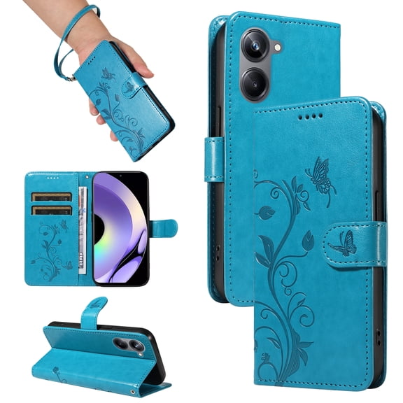 Wallet Phone Cover for Realme 10 Pro 5G, PU Leather Card Slots with Kickstand FunctionWallet Case for Realme 10 Pro 5G
