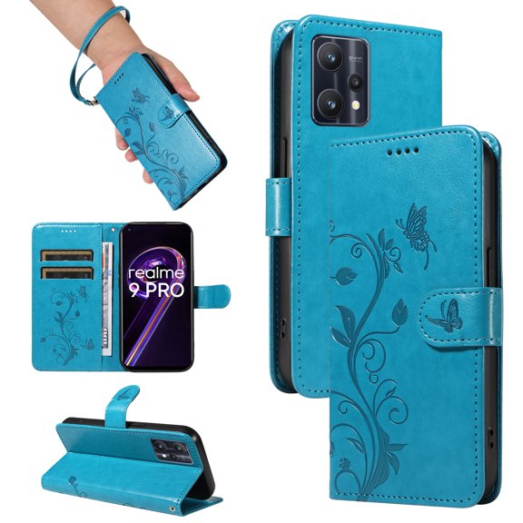 Wallet Phone Cover for Realme 9 Pro, PU Leather Card Slots with Kickstand FunctionWallet Case for Realme 9 Pro