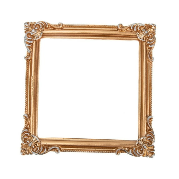 Wallet Picture Frame Vintage Photo Frame Ornate Textured Hand-Crafted Resin Picture Frame with Easel & Hook for Tabletop & Wall Display, Decorative Floral Design Home Decor, Photo Gallery Harlik