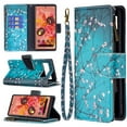 thumbnail image 1 of Wallet Pixel 6 Case Zipper Purse Embossed Pattern Premium Leather Wallet Cover Flip Stand Card Slots Holder Magnetic with Wrist Strap Case for Google Pixel 6, Plum Blossom, 1 of 9