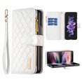 thumbnail image 1 of Wallet with [RFID Blocking] [9 Card Slots ] Zipper Pocket Galaxy Z Fold 4 Premium Soft PU Leather Magnetic Flip Folio with Wrist Strap Kickstand Protective Cover for Samsung Galaxy Z Fold 4,
White, 1 of 10
