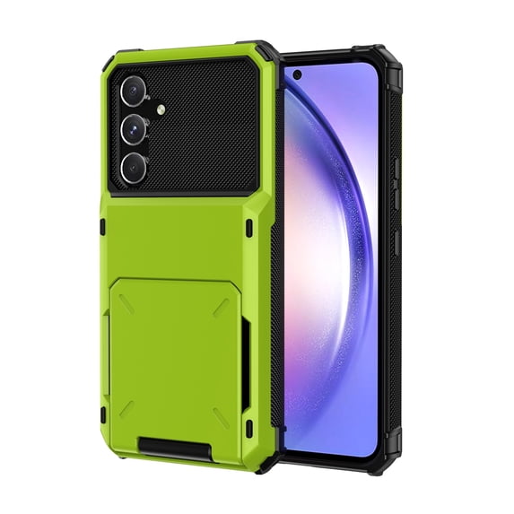 Wallet Rugged Case for Samsung Galaxy A25 5G Phone, Card Holder Slot Heavy Duty Military Grade Shock Absorption Drop Proof Phone Cover for Samsung Galaxy A25 5G, Green