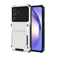 thumbnail image 1 of Wallet Rugged Case for Samsung Galaxy A25 5G Phone, Card Holder Slot Heavy Duty Military Grade Shock Absorption Drop Proof Phone Cover for Samsung Galaxy A25 5G, White, 1 of 8