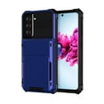 thumbnail image 1 of Wallet Rugged Case for Samsung Galaxy S24 FE Phone, Card Holder Slot Heavy Duty Military Grade Shock Absorption Drop Proof Phone Cover for Samsung Galaxy S24 FE, Blue, 1 of 8
