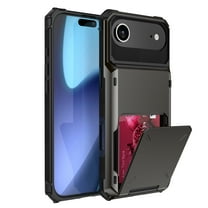 Wallet Rugged Case for iPhone Air, iPhone Air Cover, Card Holder Slot Military Grade Shock Absorption Drop Proof Case for Apple iPhone Air, Gray