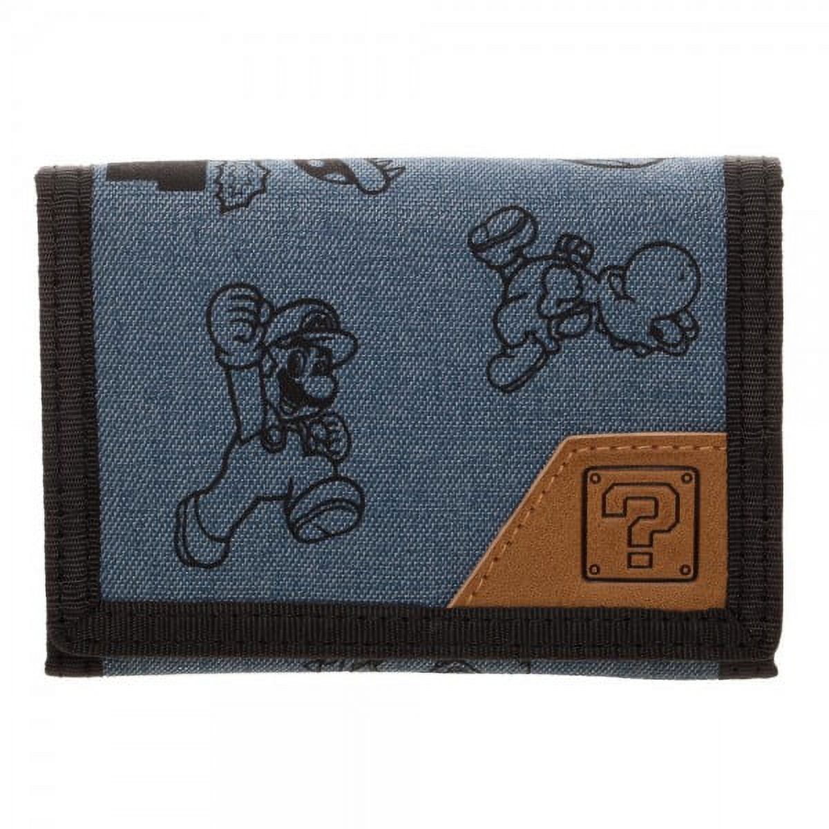 Wallet Super Mario Fabric Trifold w/Snaps New fw5e8rsmb