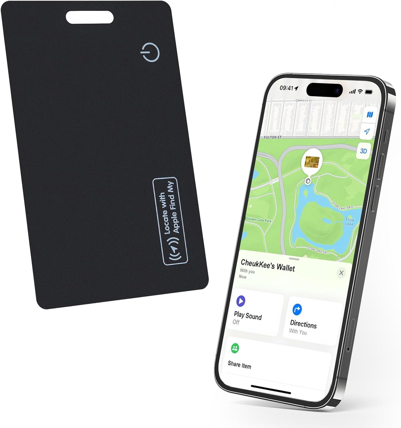 Wallet Tracker Card 1-Pack for Find My,Rechargeable Item Finder Locator ...
