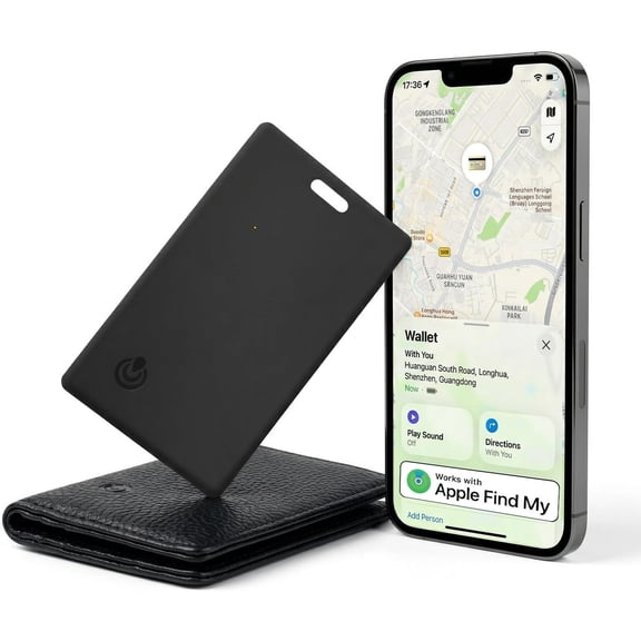 Wallet Tracker Card, 2-in-1 Card & Wallet,Compatible with Apple Find My (iOS Only), Ultra-Slim 2mm Smart Key Finder Tag, Loud Alert ng Card for Travel, Luggage, Passport, Backpack