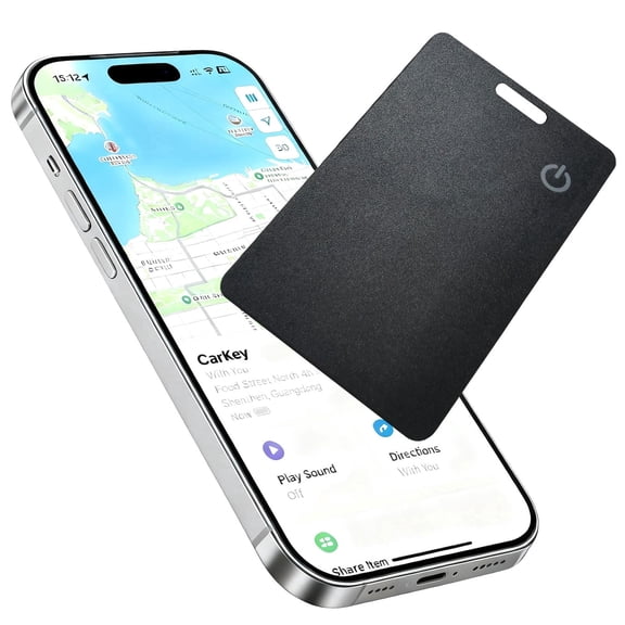 Wallet Tracker Card for Apple Find My, MFi Certified Smart Bluetooth Tracker with Global Precision Tracking, Rechargeable Anti-Stalking Smart Finder for Wallet, Passport, Luggage