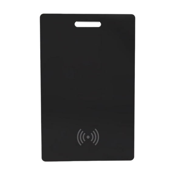 Wallet Tracker Card, Compatible with Find My App, Rechargeable Thin GPS Item Finder for Luggage Tag, Purse, Passport, Slim Smart Bluetooth Tracking with Key Chain Hole Black