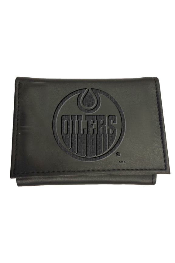 Black Edmonton Oilers Hybrid Tri-Fold Wallet