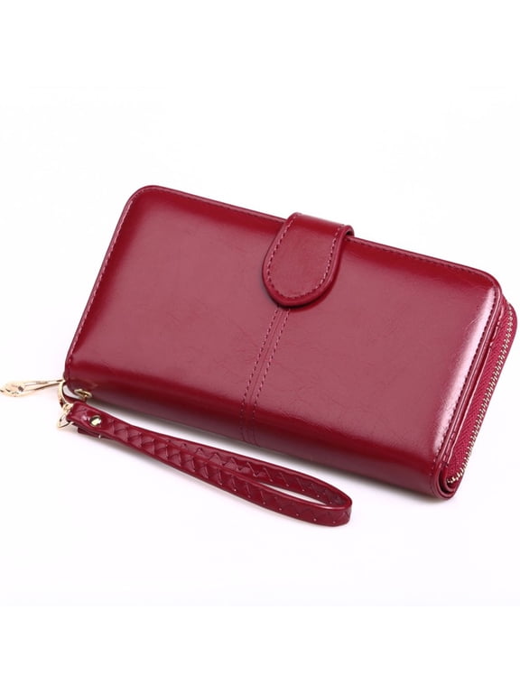 Wallet Wallet Clutches for Women Purses Purse Button Red 19*9.5CM