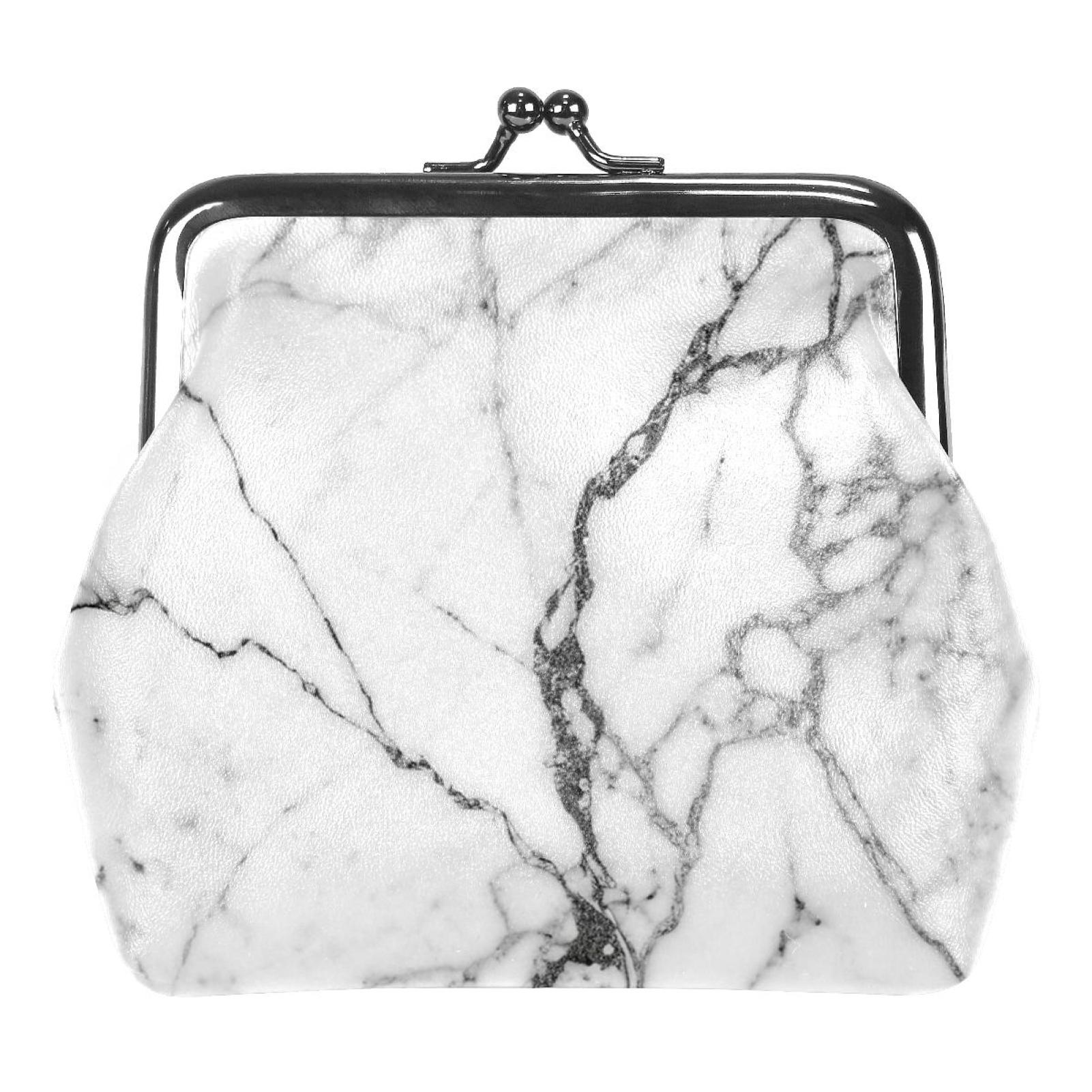 Wallet Women,Coin Purse,Coin Purse for Women,Coin Purses,Marble White