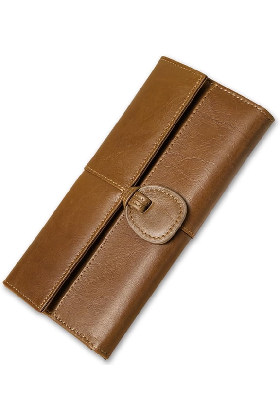 Wallet Women Genuine Leather Billfolds for Ladies Card Wallets Slim Wallet for Women(red)