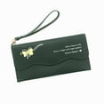 thumbnail image 1 of Wallet Women Large Capacity Long Wristlet Purses Cute Bow Clutch RFID Blocking Credit Card Holder, 1 of 7