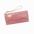 thumbnail image 1 of Wallet Women Large Capacity Long Wristlet Purses Cute Bow Clutch RFID Blocking Credit Card Holder, 1 of 7