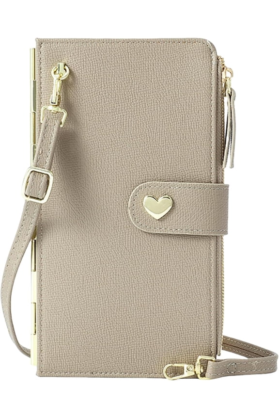Wallet Women RFID Blocking Credit Card Holder Wallet for Women Bifold Multi Card Wallet Case with 2 Zipper Pockets 3 ID Windows