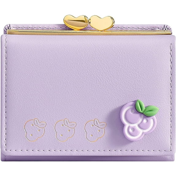 Wallet for Women, Womens Wallet Card Holder, Small Bifold RFID Blocking Purse, Cute Small Leather Pocket Wallet for Women, Girls, Ladies Mini Short Purse (Baby Pink)