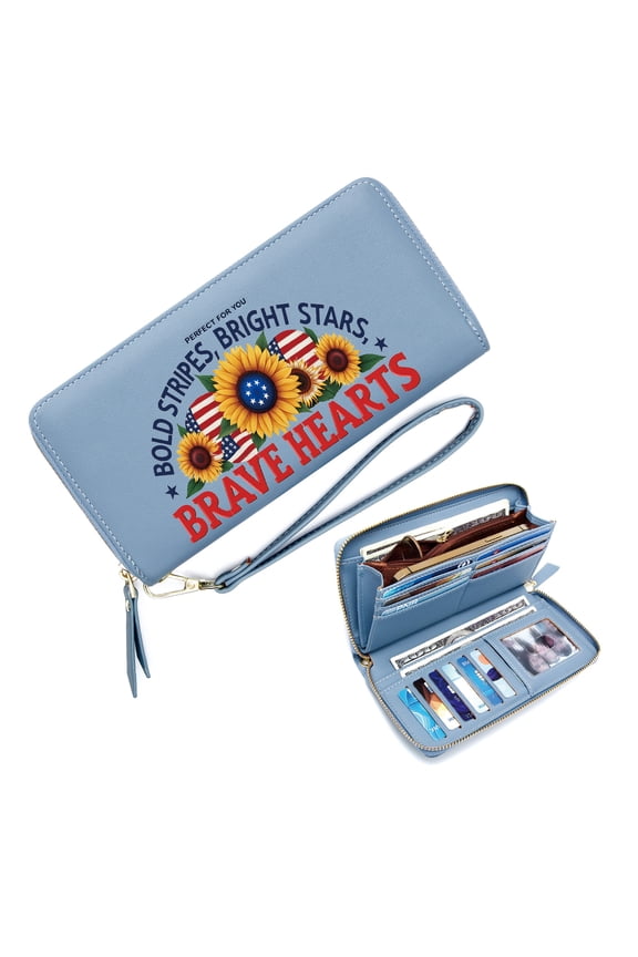 Wallet with Zipper Pockets for Women Spacious Everyday Wallet for Women Made on Demand Love Original Designs Romantic Gift for Wife & Girlfriend Eyecatching Accessory