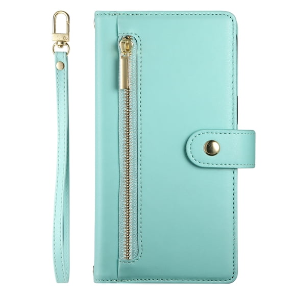Wallet case for iphone xs with RFID shielding, ultra-thin leather wallet, credit card holder, with card slots and ID window.