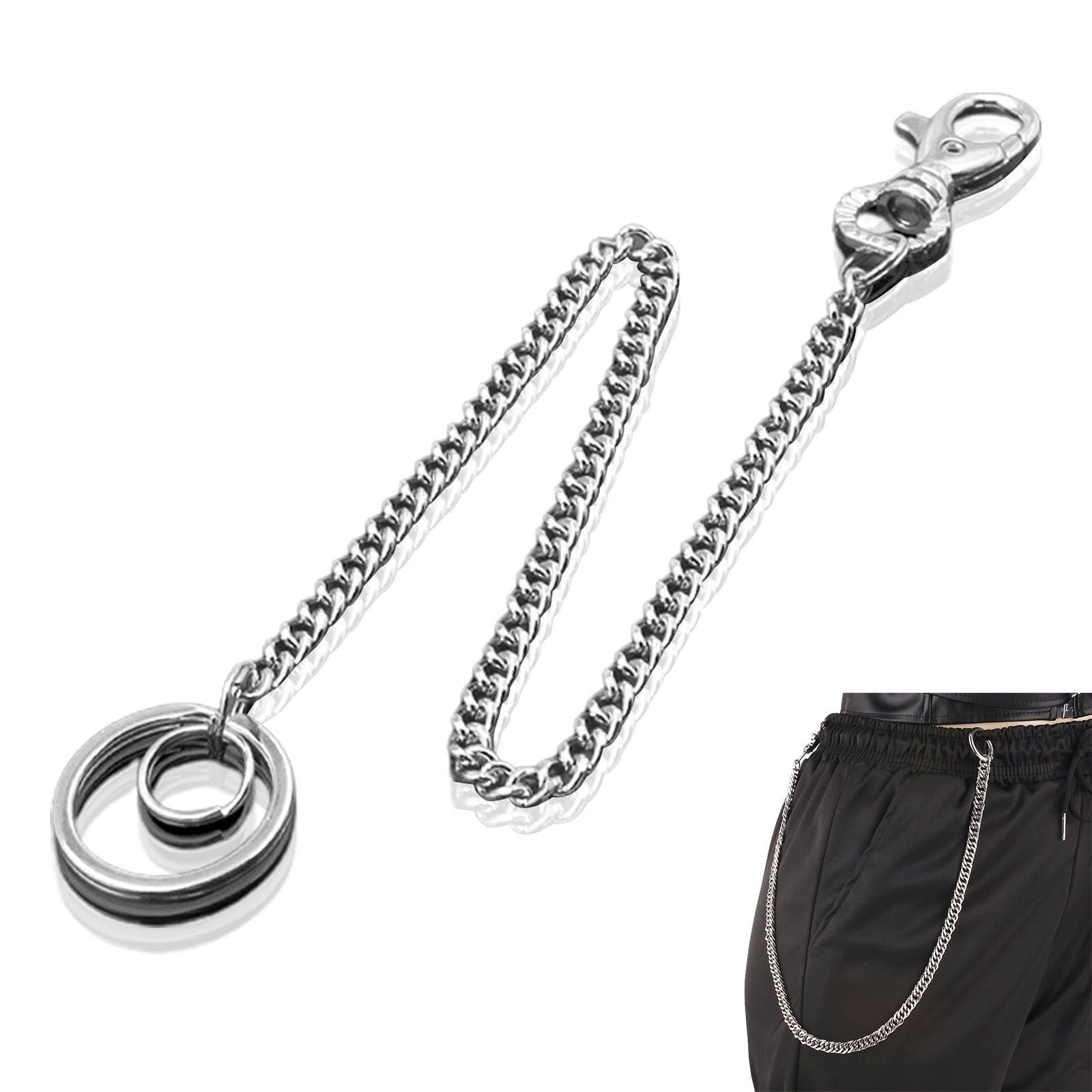 Wallet chain heavy duty key chain 38cm wallet chain stainless steel trouser chain key chain with chain suitable for jeans and wallets Walmart