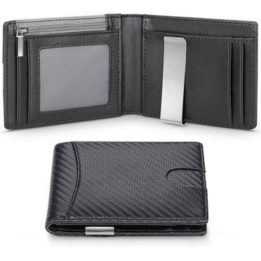 Slim RFID Blocking Leather Money Clip Wallet | Minimalist Bifold For Men | Gift Idea