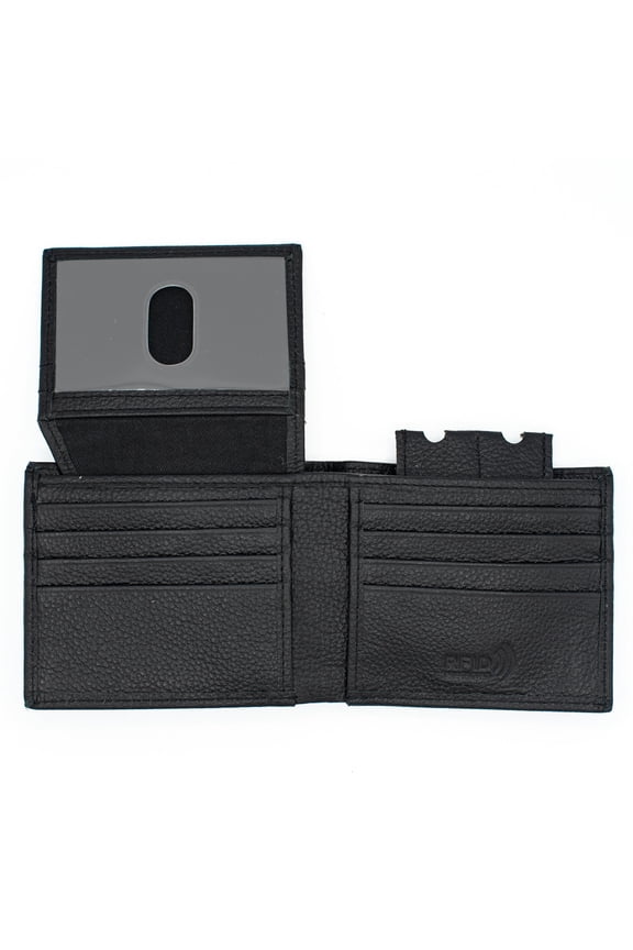 Wallet for Men Genuine Leather RFID Blocking Bifold Stylish Wallet with ID Window J.T.C