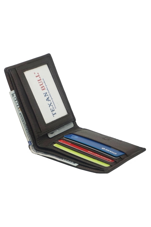 Wallet for Men-Genuine Leather RFID Blocking Bifold Wallet With ID Window