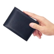 Wallet for Men-Genuine Leather RFID Blocking Bifold Wallet With ID Window
