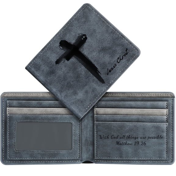 Cross Men's PU Leather Wallet,RFID Blocking Bifold Wallets with ID Window
