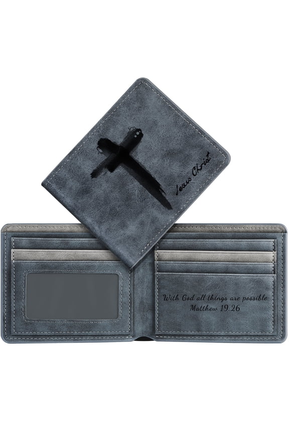 Cross Men's PU Leather Wallet,RFID Blocking Bifold Wallets with ID Window