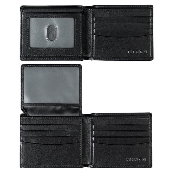 Wallet for Men RFID-Blocking Slim Front Pocket Bifold Mens Wallet Genuine Calfskin Leather with Flip Up 2 ID Window, Gifts for Men