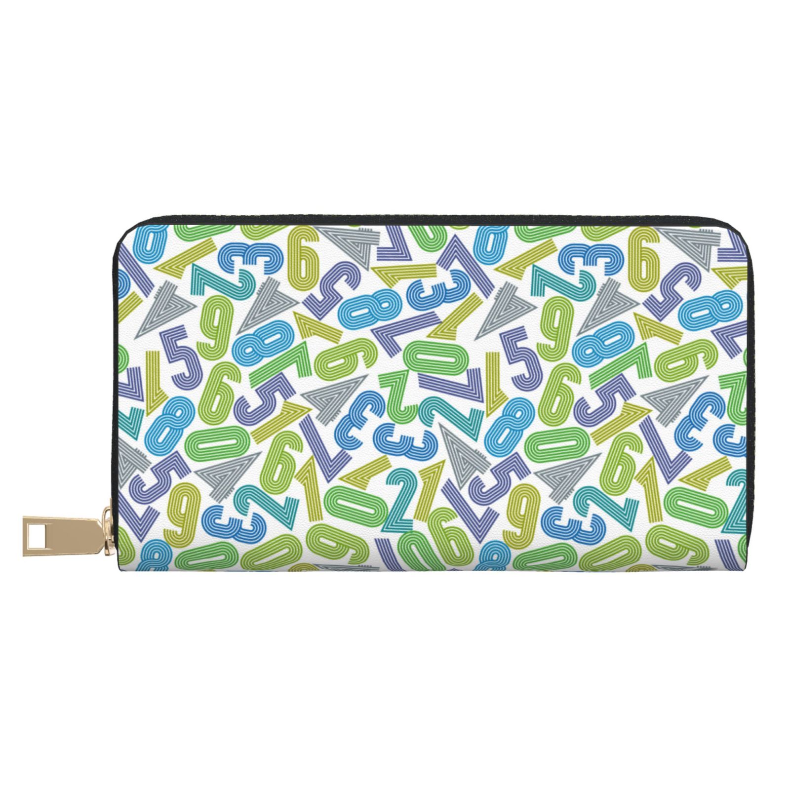 Wallet for Men Women - Color numbers math Long Slim Card Holder Large ...